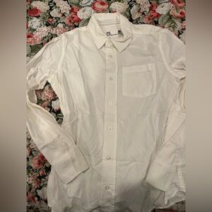 ps AEROPOSTALE boy’s white button down long sleeve dress shirt